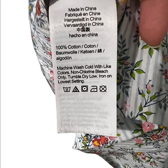 J. Crew Liberty Of London Ruffle Winding Roses Blouse Size S - Picture 7 of 10